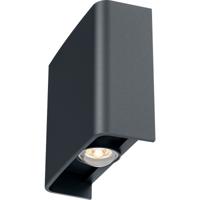 LED Wandlamp Antraciet IP65 | Up & Down | 2W 3000K Warm Wit