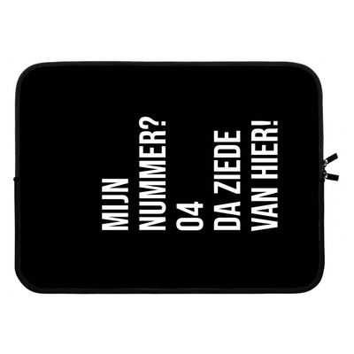 Da ziede van hier - Zwart: Laptop sleeve 15 inch