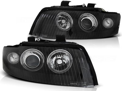 Tuning-Tec Koplampen Xenon voor Audi A4 10 00-10 04 ANGEL EYES ZWART D1S