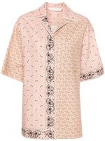 Palm Angels mix-print camp-collar shirt - Rose - thumbnail