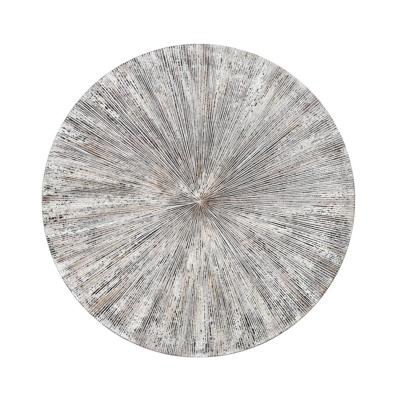 Zapp wit geribbeld wandpaneel rond - L