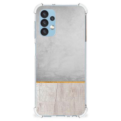 Samsung Galaxy A13 (4G) Stevig Telefoonhoesje Wood Concrete Samsung Galaxy A13 (4G) Stevig Telefoonhoesje Wood Concrete