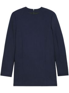 AMI Paris robe en laine vierge à coupe courte - Bleu