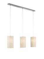 Fischer & Honsel 3-licht hanglampThor met zandkleur linnen - 60584