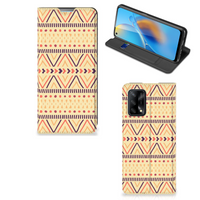 OPPO A74 4G Hoesje met Magneet Aztec Yellow