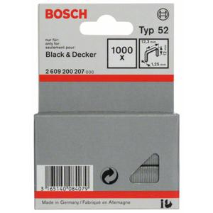 Bosch Accessories 2609200207 Nieten met plat draad Type 52 1000 stuk(s) Afm. (l x b) 12 mm x 12.3 mm