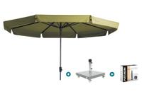 Madison Syros Luxe stokparasol Ø350 cm. - Sage green met Sevilla voet en hoes Madison Syros Luxe stokparasol Ø350 cm. - Sage green met Sevilla voet en hoes