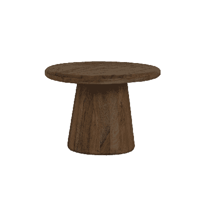 Tower Living Ronde Bijzettafel 'Asti' Mangohout, 60cm, kleur Bruin