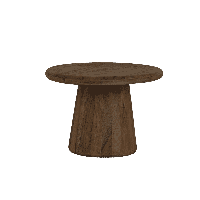 Tower Living Ronde Bijzettafel 'Asti' Mangohout, 60cm, kleur Bruin