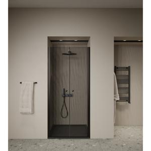 Douchedeur | 2 Pendeldeuren | Marip | 6 mm | 80x190 cm | Mat Zwart Boss & Wessing