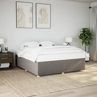 Bedframe zonder matras stof taupe 200x200 cm