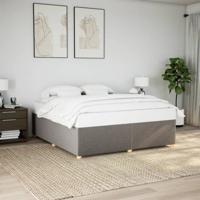 Bedframe zonder matras stof taupe 200x200 cm