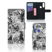 Telefoonhoesje met Naam Alcatel 1S 2020 Skulls Angel | Portemonnee hoesje