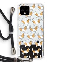 Doggy: Pixel 4 Transparant Hoesje met koord