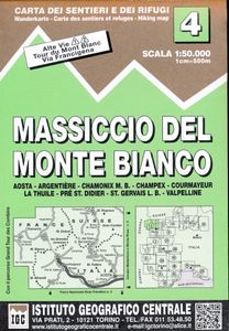 Wandelkaart 04 Massiccio del Monte Bianco | IGC - Istituto Geografico