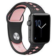 Sportbandje combi-kleuren - Zwart + roze - Geschikt voor Apple Watch 42mm / 44mm / 45mm / 49mm