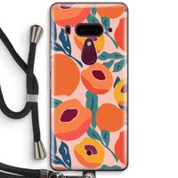 Perzik: HTC U12+ Transparant Hoesje met koord