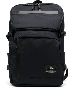Makavelic sac à dos zippé à patch logo - Bleu