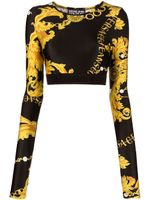 Versace Jeans Couture haut crop à imprimé Barocco - Noir