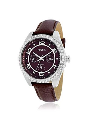 Horlogeband Fossil BQ1093 Leder Bruin 18mm