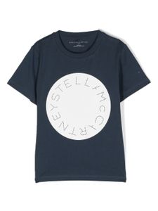 Stella McCartney Kids t-shirt en coton à logo imprimé - Bleu