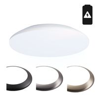 HOFTRONIC™ LED Bulkhead 30 cm - Plafondlamp met noodaccu - 18W 2100 Lumen - 6500K Daglicht wit - IK10 - Wit - IP65 Waterdicht