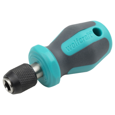 Wolfcraft Handschroevendraaier | Met bitopname | Kort | 76 mm | 1 stuk - 1239000