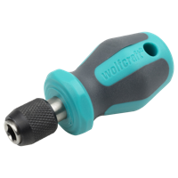 Wolfcraft Handschroevendraaier | Met bitopname | Kort | 76 mm | 1 stuk - 1239000