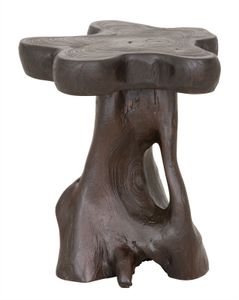 MUST Living Bijzettafel 'Mushroom' Teakhout, 40cm, kleur Bruin