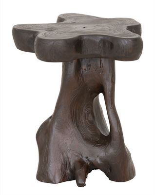 MUST Living Bijzettafel 'Mushroom' Teakhout, 40cm, kleur Bruin