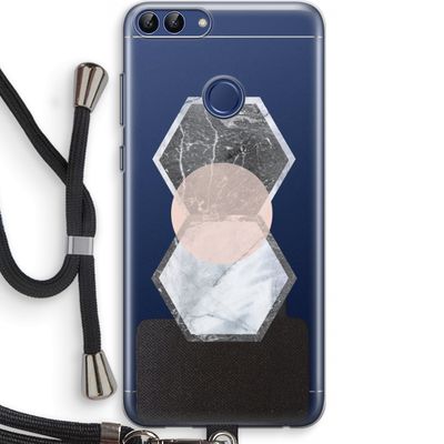 Creatieve toets: Huawei P Smart (2018) Transparant Hoesje met koord
