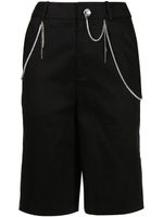 BAPY BY *A BATHING APE® bermuda à ornements en cristal - Noir