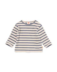 HEMA Babyshirt Rib Strepen Ecru (ecru)