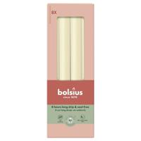 Bolsius dinerkaars 8 stuks soft pearl 23 cm