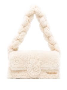 Jacquemus Le Bambidou shearling shoulder bag - Blanc