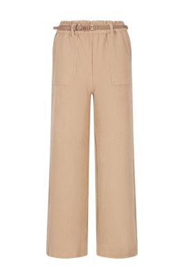 Like Flo winter corduroy wide leg broek meisjes - beige - Finn - riemlussen