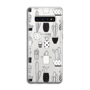 Cactusmotief: Samsung Galaxy S10 4G Transparant Hoesje