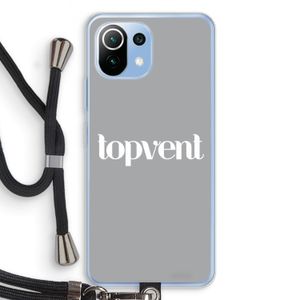 Topvent Grijs Wit: Xiaomi Mi 11 Lite Transparant Hoesje met koord