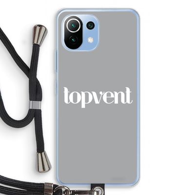 Topvent Grijs Wit: Xiaomi Mi 11 Lite Transparant Hoesje met koord