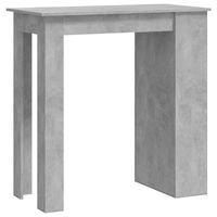 vidaXL Bartafel met opbergrek 102x50x103,5 cm spaanplaat betongrijs - thumbnail