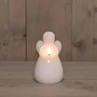 Anna&apos;s Collection LED kaars 3d flame engel 8.5x14.5cm wit 1 stuks