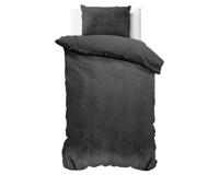 Sleeptime Velvet Uni Dekbedovertrek Antraciet 140 x 220 cm