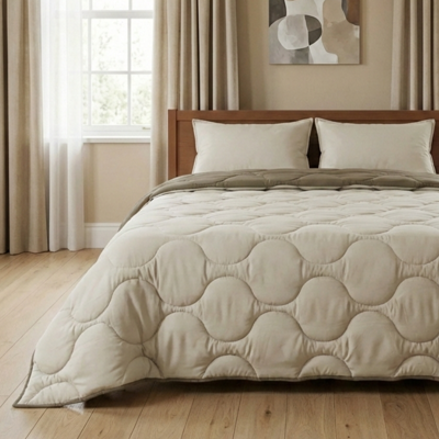 1+1 Gratis Wasbaar Lazy Dekbed Zonder Overtrek - Zonder Overtrek - Crème Kaki - Dekbed-Discounter.nl