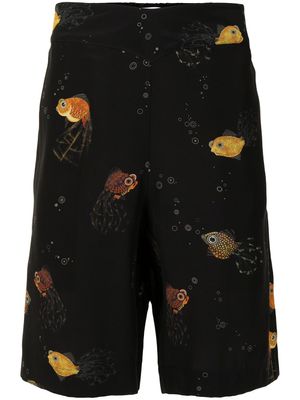 Lanvin short à imprimé animalier - Noir