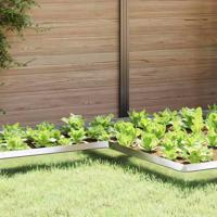 VidaXL Slakkenhekje 4 pcs zilver 10 x 10 x 25 cm roestvrij staal