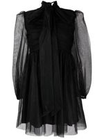 ZIMMERMANN pussy-bow tulle minidress - Noir - thumbnail