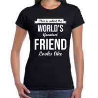 Worlds greatest friend vriendinnen cadeau t-shirt zwart voor dames