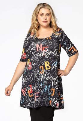 Yoek Tuniek wide bottom LETTERS | Zwart | Maat 58/60