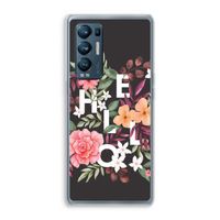 Hello in flowers: Oppo Find X3 Neo Transparant Hoesje