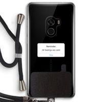 Reminder: Xiaomi Mi Mix 2 Transparant Hoesje met koord